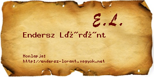 Endersz Lóránt névjegykártya